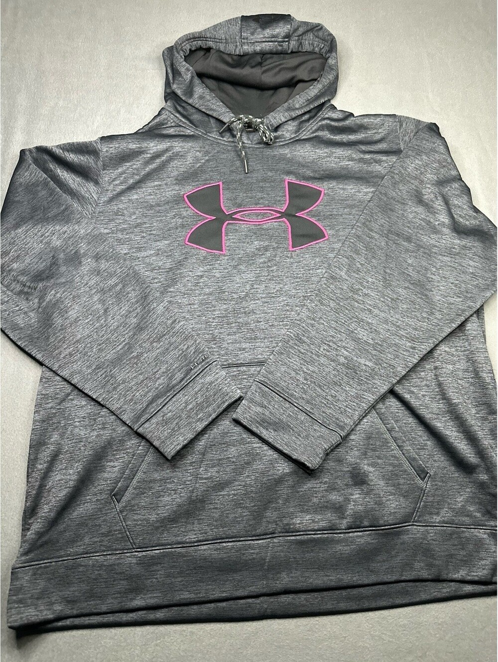 Under Armour Mens Hoodie Size 2XL, Pink And Grey. Great Condition
